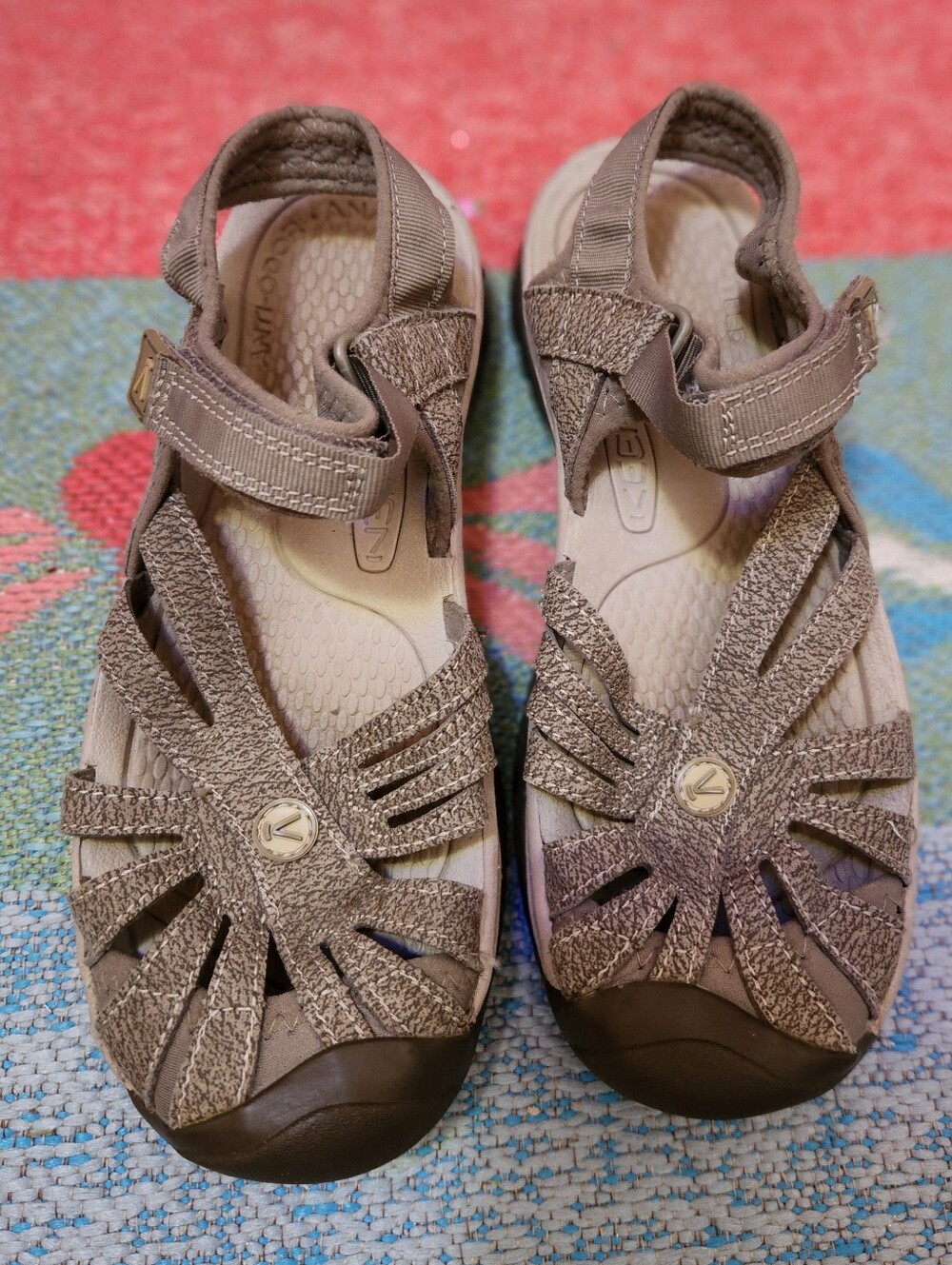 Keen 1016729 Casual Closed Toe Sandals Beige Brindle EU 38 Women's Size 7.5